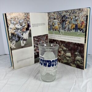 Dallas Cowboys Illustrated History Book Whittingham + Champions Glass